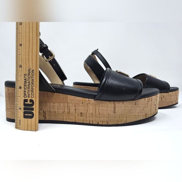 Coach Tullie Leather Platform Strap Sandal Black Women's Size 6.5 CR884 - Picture 10 of 16